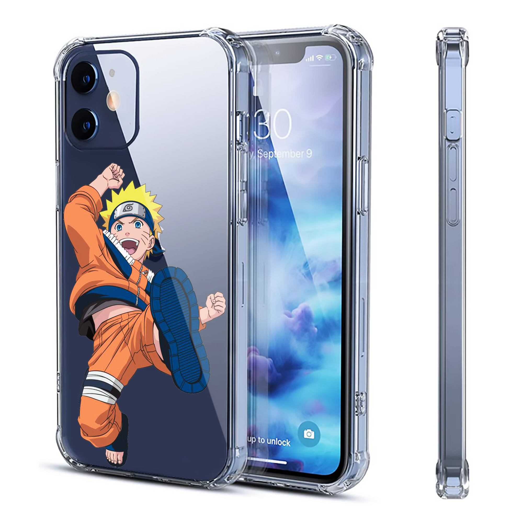 （画像用） NARUTO -ナルト- うずまき ナルト Uzumaki Naruto 【iPhone 12シリーズ対応】透明スマホケース（クリアソフトケース）